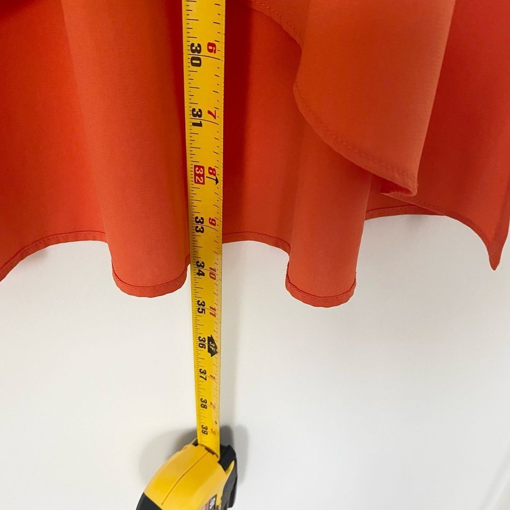 Susan Graver Solid Orange Long Tunic Sz 14 - Picture 2 of 7